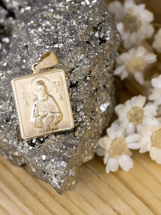 Kinder Amulett Beidseitiges Kinder Amulett mit Jesus Christus aus 9K Gold 056914