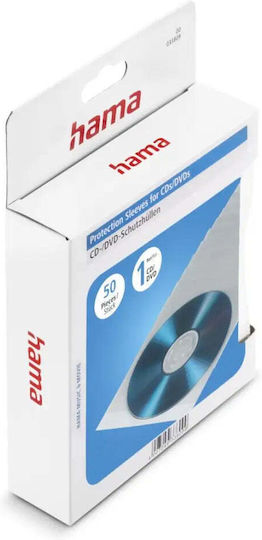 Hama Huse de Protecție Cd Dvd 50 Bucăți Transparente