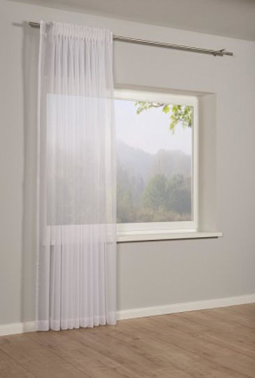 Curtain With Tunnel White 450x245cm