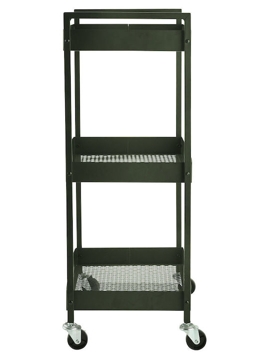 Estia Modus Kitchen Trolley Metallic 3 Tiers Green 43.5x30.5x79.5cm