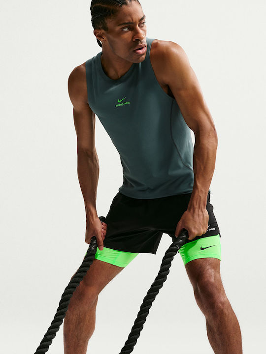 Nike Mens Sports Leggings Short Green