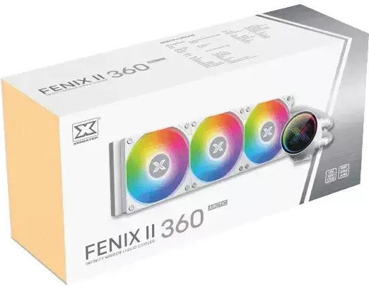 Xigmatek Fenix II 360 Water Cooling AIO CPU With 3 Fans 120mm And ARGB Lighting White