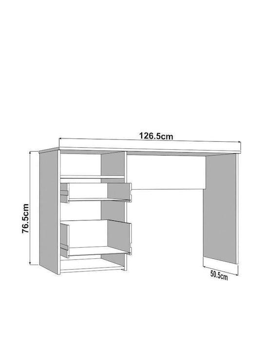 Wooden Desk Artisan 127x51x77cm
