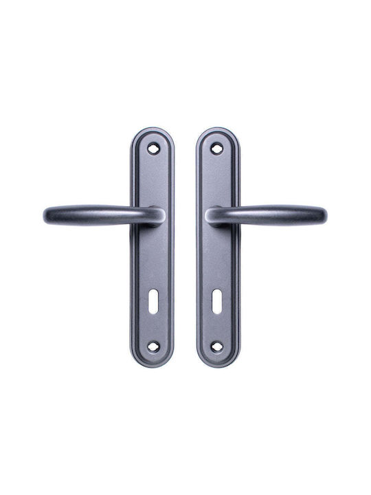 Yale Middle Door Lever Silver