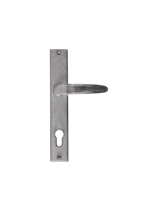 Metal Silver Middle Door Lever