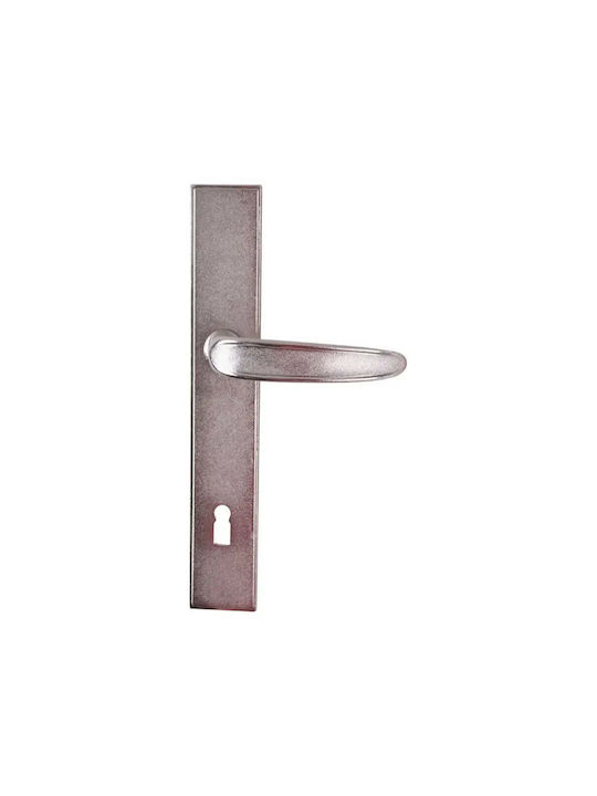 Metal Silver Middle Door Lever