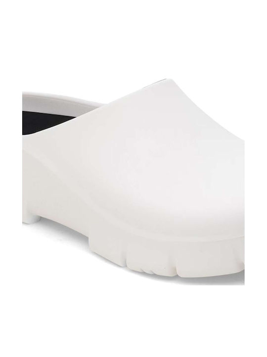 Birkenstock Ανατομικά Σαμπό Λευκά
