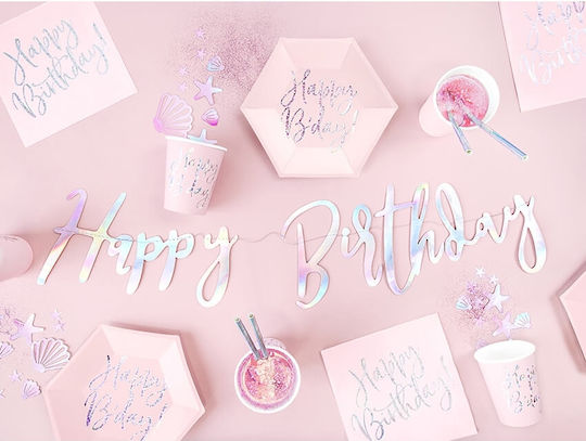 PartyDeco Happy Birthday Ποτήρι για Party 6τμχ