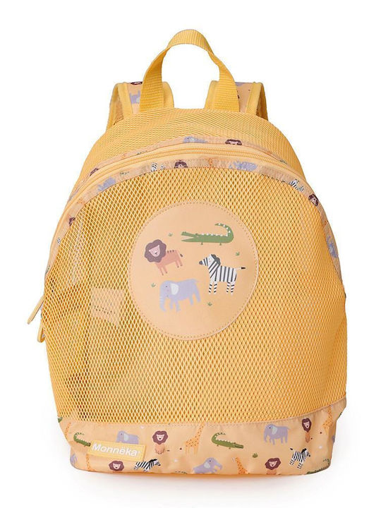 Baby Oliver School Bag Backpack Kindergarten Beige with Water Bottle Holder