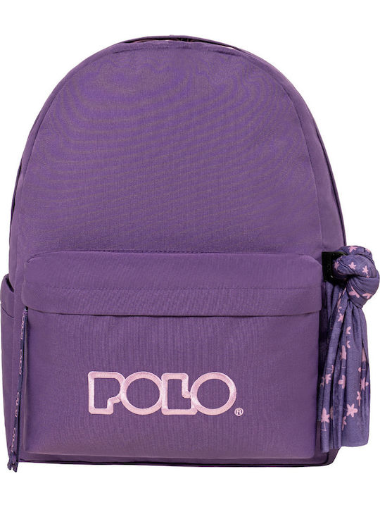 Polo Original Scarf School Backpack For Elementary Lilac With Water Bottle Holder 20L 2026