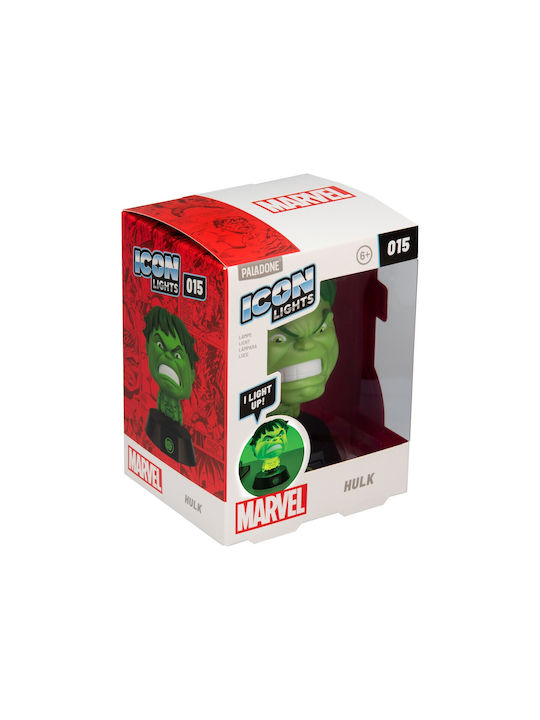 Paladone Παιδικό Διακοσμητικό Φωτιστικό Marvel - Hulk Πράσινο
