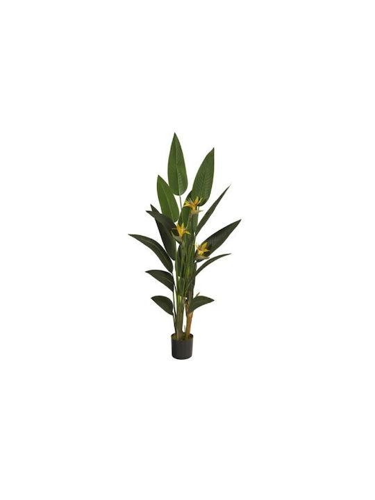 Изкуствено растение в саксия Райска птица Green 110см с LED Gardin