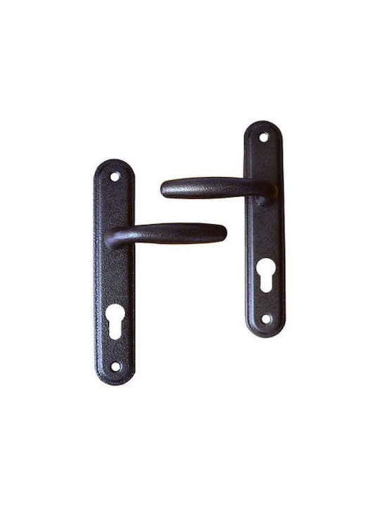 Yale Middle Door Lever Black