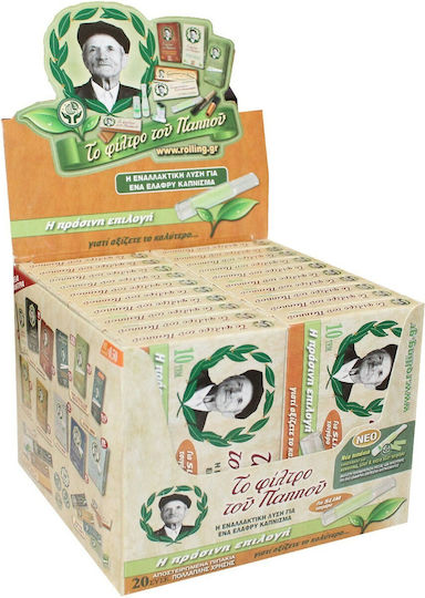 Tou Pappou Zigarettenpfeifen Slim 6mm Grüne 10 Stück