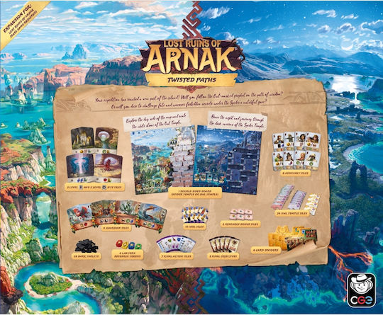 Game Expansion Lost Ruins of Arnak: Twisted Paths for 1-4 Players 12+ Years Old (EN) Czech Games Edition