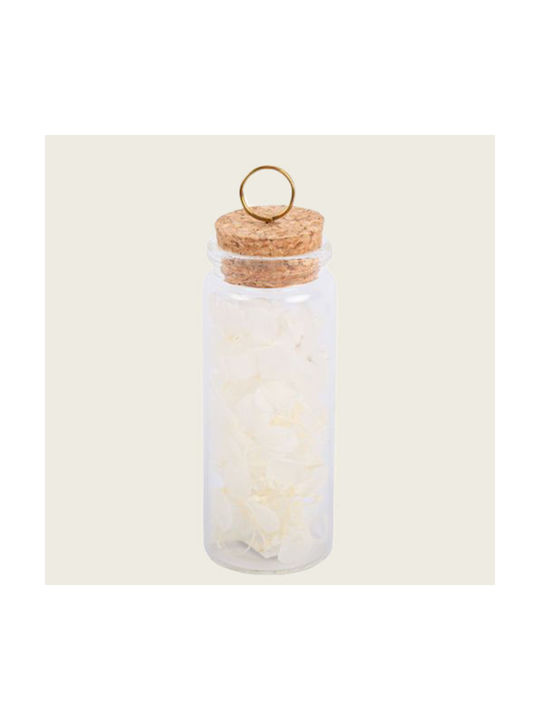 Tub de sticlă cu hortensie uscată ecru 3,7 x 9 cm Beauty Home