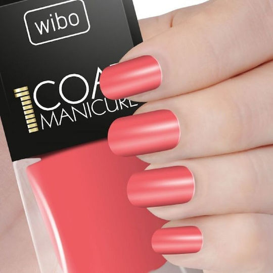 Wibo 1 Coat Маникюр Гланцов Лак За Нокти Бързо Съхнещ Оранжев 15 8.5мл