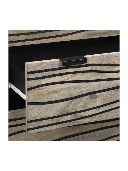 Büroaufbewahrungsschublade aus Holz Weiß und Schwarz 60x33,5x75cm