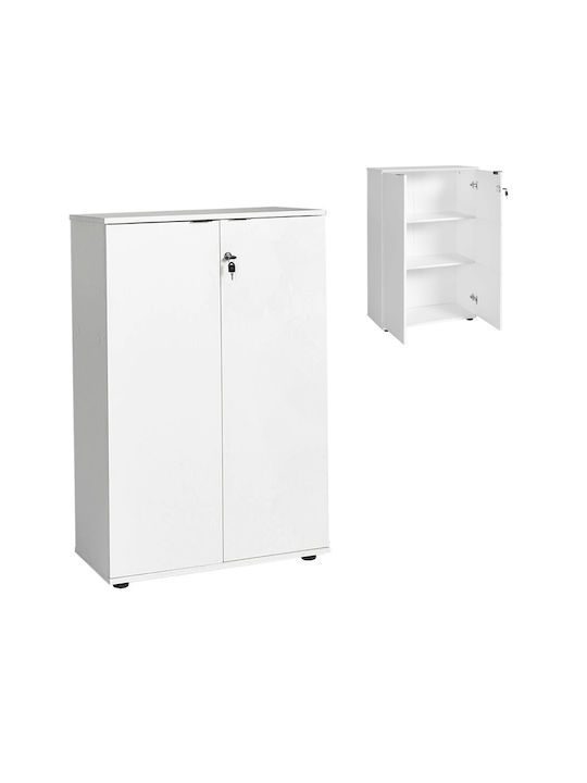 Cabinet de Birou Rio cu încuietoare Alb 72x34x109cm