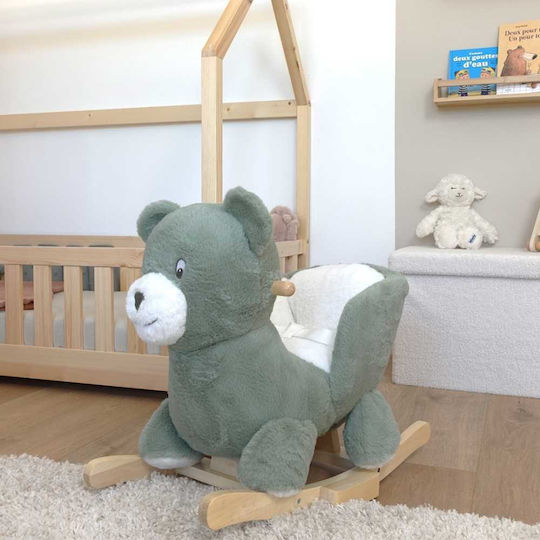 Trois Kilos Sept Wooden Rocking Toy Bear for 10+ Months for Weight up to 14kg