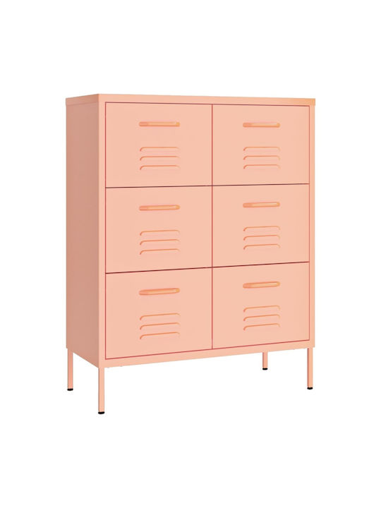 Чекмеджета Офис Метална Pink 80x35x101.5см