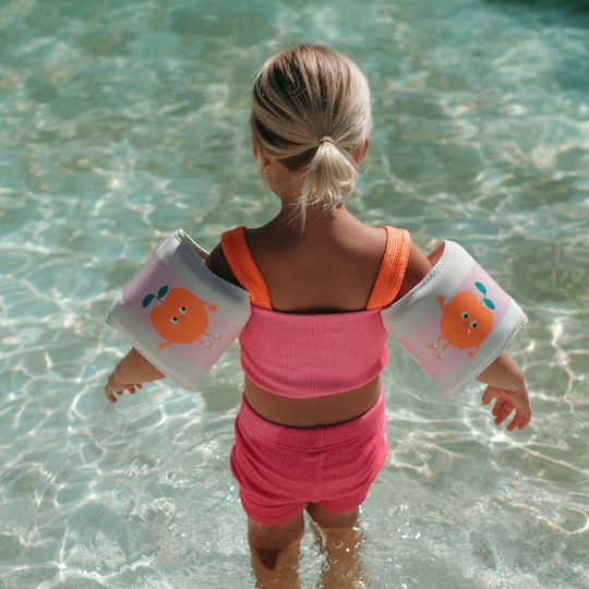 Sunnylife Swimming Armbands Poppy Peach Pink Stripe 26180104