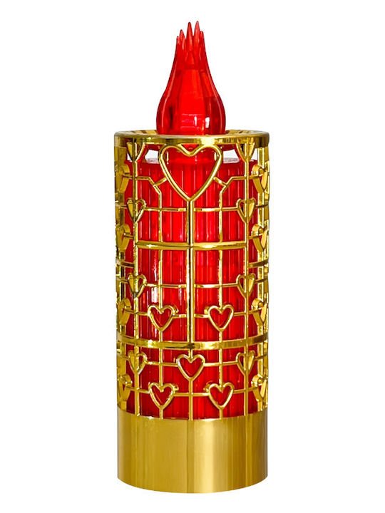 Cortina Christmas Gold Battery Candle 15cm