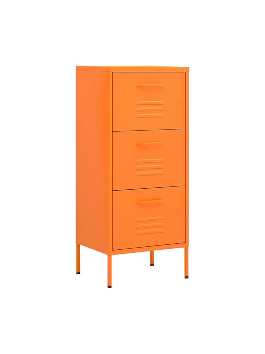 Office Storage Metal Drawer Orange L42.5xW35xH101.5cm
