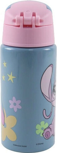 Gim Stitch Παιδικό Παγούρι από Αλουμίνιο Θερμός με Καλαμάκι Πολύχρωμο 500ml