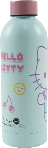 Gim Hello Kitty Stainless Steel Kids Water Bottle Thermos with Screw-on Cap Non Spill Grey 530ml