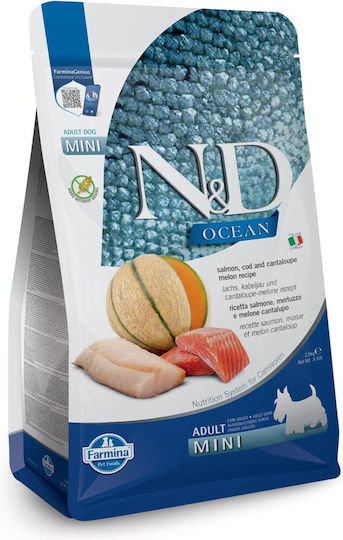 Farmina N&D Ocean Adult Mini 2.5kg Dry Food Grain-Free & Gluten-Free for Adult Small Breed Dogs with Pumpkin and Fish