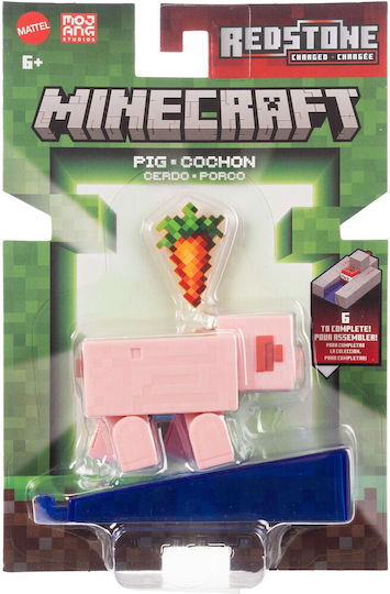 Mattel Minecraft Porc Încărcat cu Redstone 8 cm