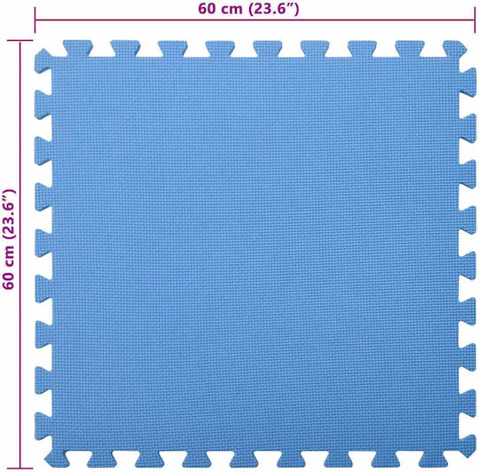 vidaXL Pool Ground Pad 60x60x1 cm Blue