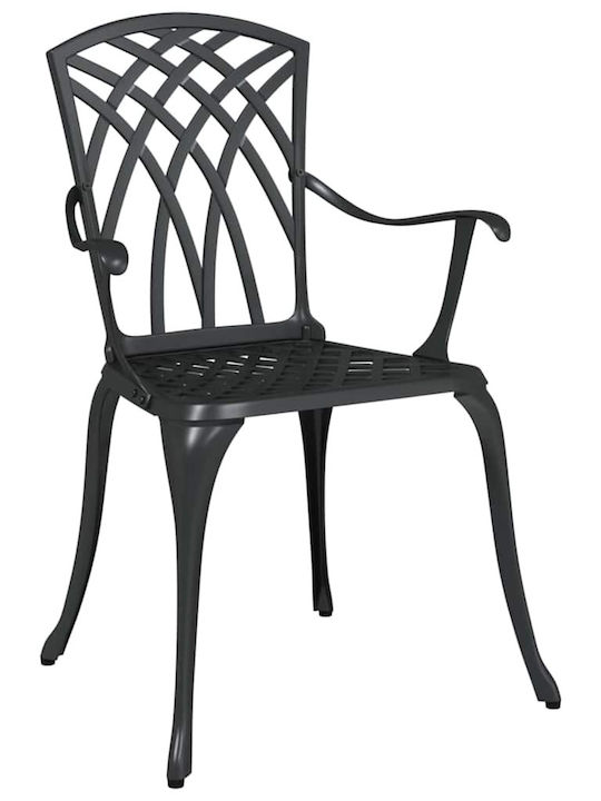 Dining Room Set for Small Outdoor Spaces 3 Pieces Black