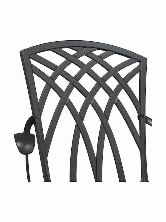 Dining Room Set for Small Outdoor Spaces 3 Pieces Black