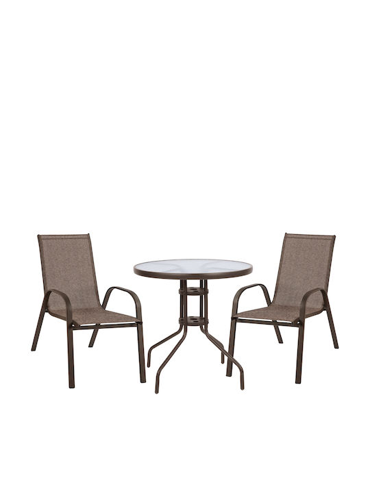 Set Dining for Small Outdoor Spaces Leon Brown 3pcs