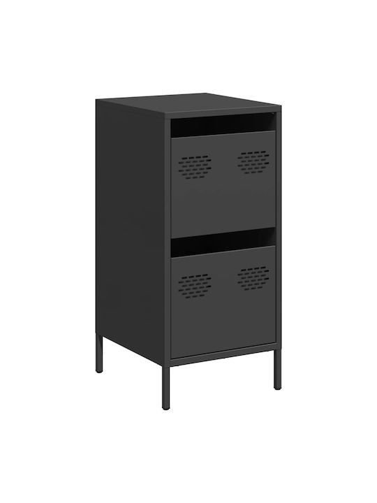 Cabinet de Birou Metalic Negru 35x39x73.5cm