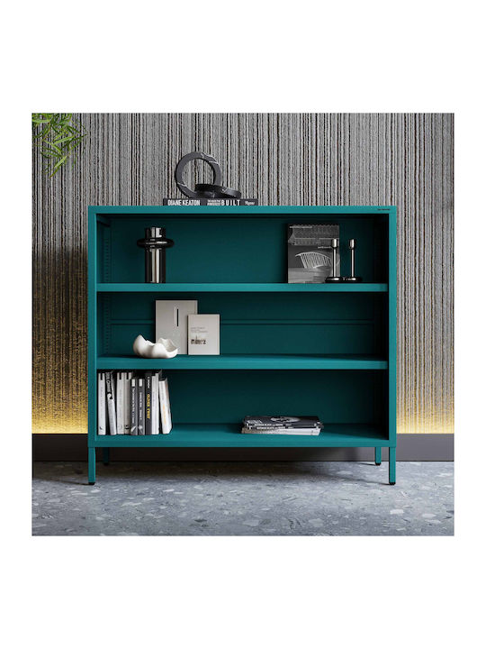 Bibliotecă Sea Turcoaz 100x90x35 cm