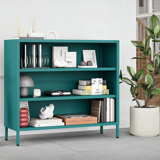 Modern Luca Sea Bookcase Turquoise 100x90x35cm