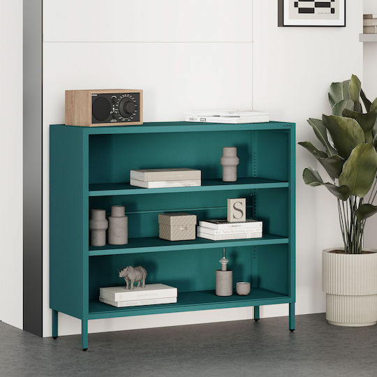 Modern Luca Sea Bookcase Turquoise 100x90x35cm
