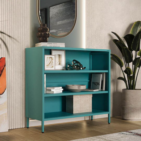 Modern Luca Sea Bookcase Turquoise 100x90x35cm
