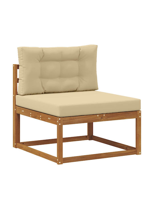 vidaXL Outdoor Lounge Set 8 Pieces Natural with Pillows