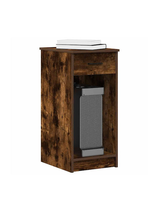 Computerturm-Ständer mit Schublade Rauchige Eiche 35x45x77 cm Rauchige Eiche 858744