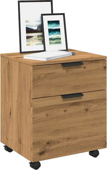 Κινητό Ντουλάπι Αρχείων Vidaxl Τροχούς Artisan Oak
