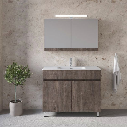 Dulap bază lavoar Royal Toledo 100 Gri 101x46x72cm