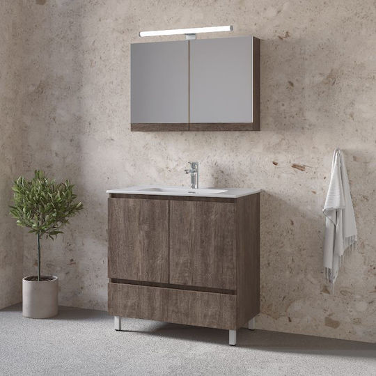 Furnibath Waschtisch mit Waschbecken L101xB72xH46cm Grey