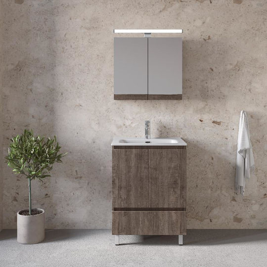 Furnibath Waschtisch mit Waschbecken L101xB72xH46cm Grey