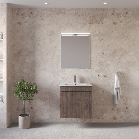 Furnibath Πάγκος με Νιπτήρα Μ55xΒ60xΥ33cm Grey