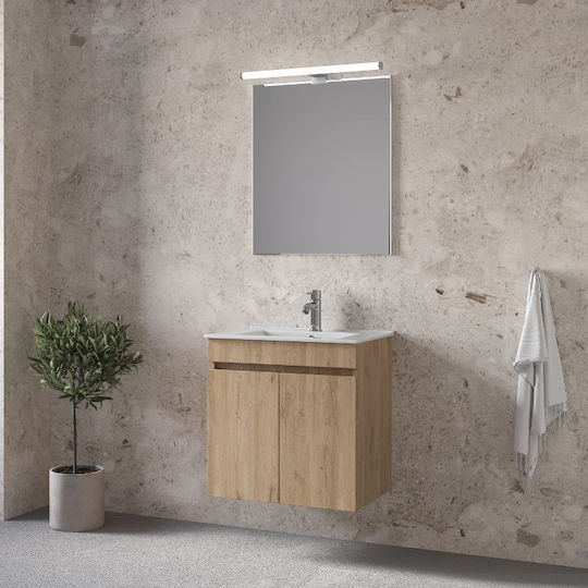 Furnibath Countertop with Sink L55xW60xH33cm Walnut