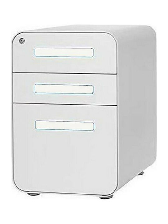 Schublade Büro mit Schloss White 40x50x60cm